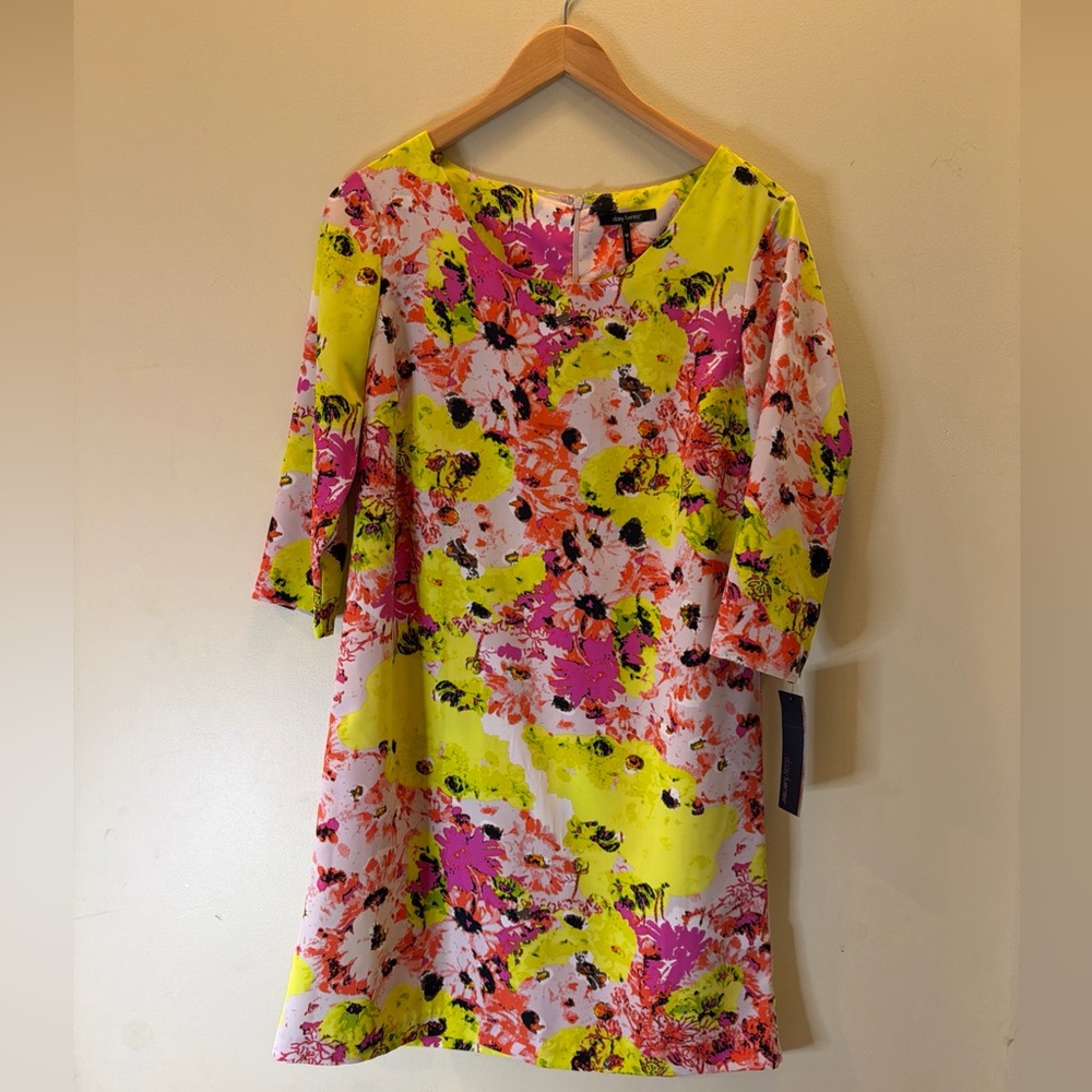 Daisy Fuentes Women’s Floral Dress Multicolor Digital Print Size Medium NWT